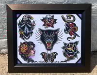 Image 1 of Munday Tattoo Flash Sheet 11”x14” (7-2019)