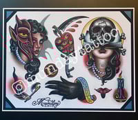 Image 2 of Munday Tattoo Flash Sheet 11”x14” (4-2018)