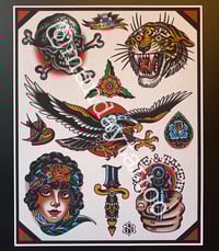 Image 2 of Munday Tattoo Flash Sheet 11”x14” (2-2019)
