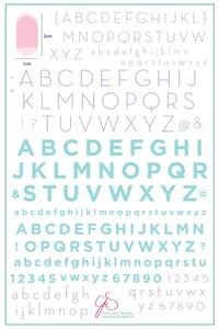 Image 1 of Alphabet Modern (CjS-42) - Steel Nail Art Stamping Plate