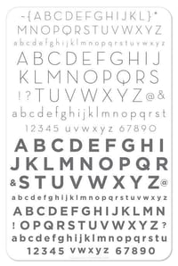 Image 2 of Alphabet Modern (CjS-42) - Steel Nail Art Stamping Plate