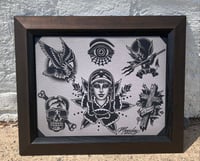 Image 1 of Munday Tattoo Flash Sheet 11”x14”  (1-2022)