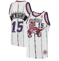 Image 1 of VINCE CARTER TORONTO RAPTORS HARDWOOD CLASSICS FINISHED SWINGMAN JERSEY - WHITE