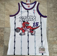 Image 2 of VINCE CARTER TORONTO RAPTORS HARDWOOD CLASSICS FINISHED SWINGMAN JERSEY - WHITE