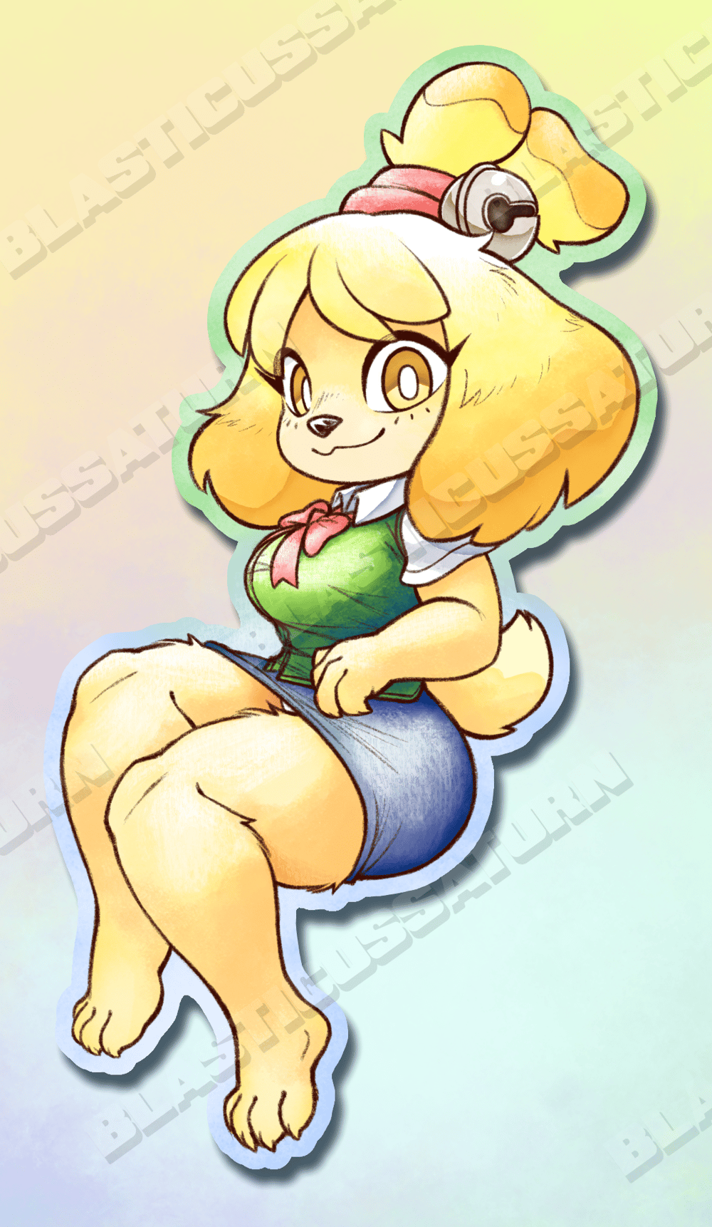 WaterColor Isabelle - Vinyl Sticker
