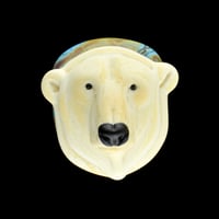Image 1 of XL. Papa Polar Bear - Flamework Glass Sculpture Bead