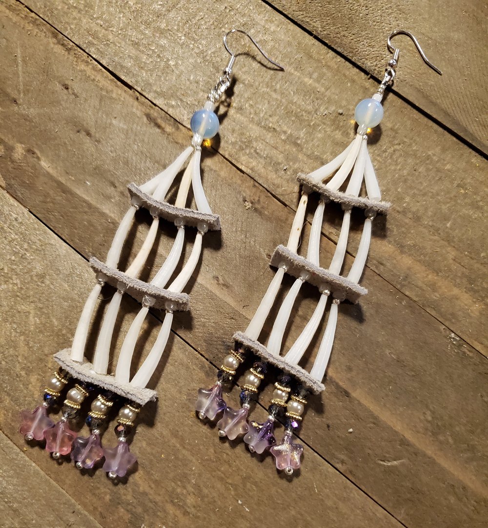 Image of The Stars Are Aligned Dentalium Earrings 