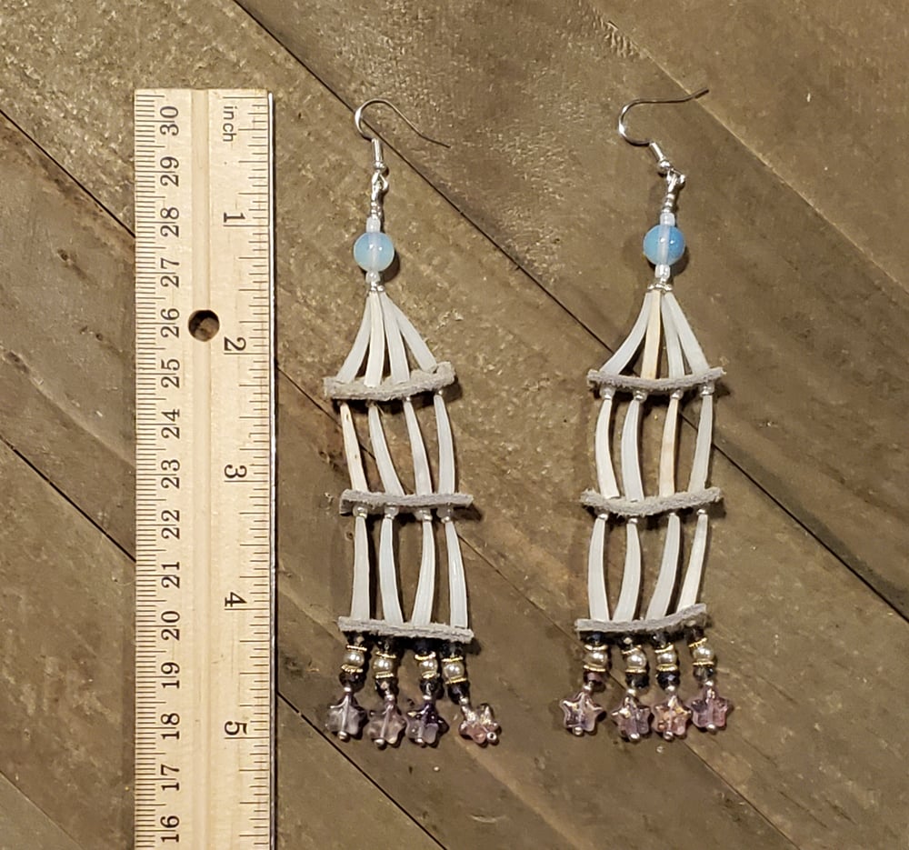 Image of The Stars Are Aligned Dentalium Earrings 