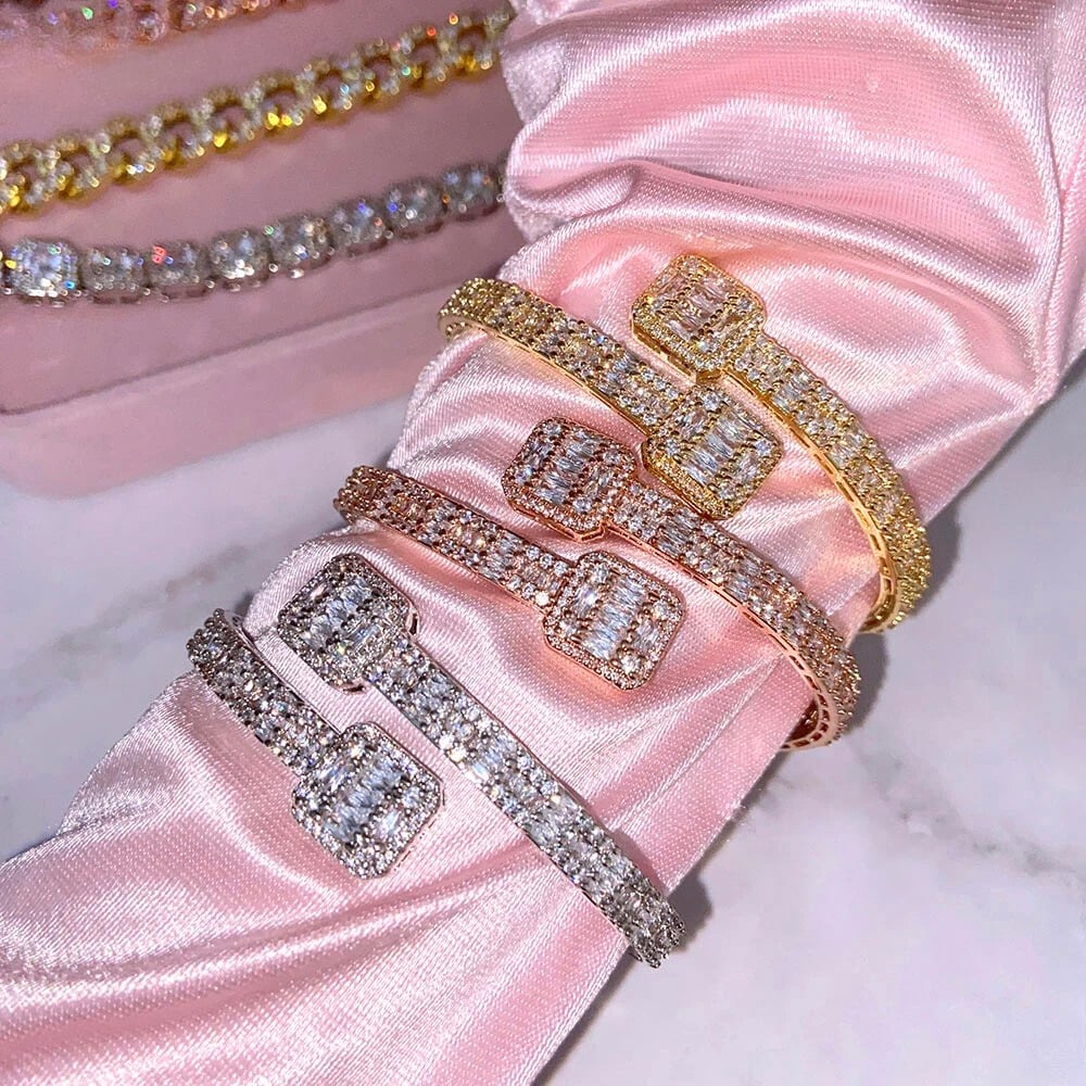 Diamond Baguette Bangle 