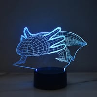 3d Axolotl "Lava Lamp" Night Light