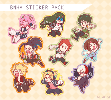 BNHA Outfit Swap! Sticker Pack | Artastiq