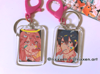 Image of CSM Photocard 2in Acrylic Keychain ( Aki and Angel)