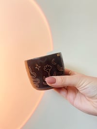 Image 1 of Black Sgraffito Cup