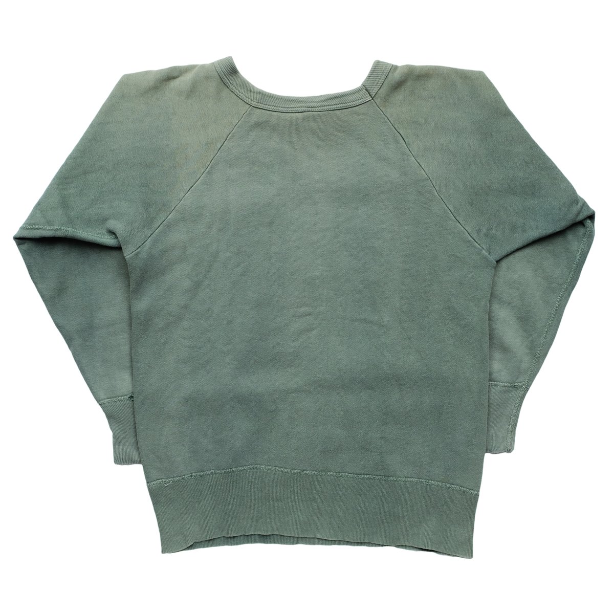 Image of Vintage 1950's Sunfaded Green Hanes Wind Shield Sweatshirt