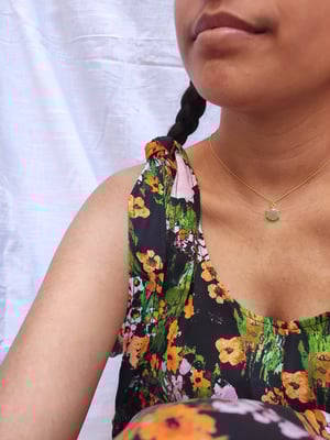 Image of Colgante Hexágono Crisoprasa