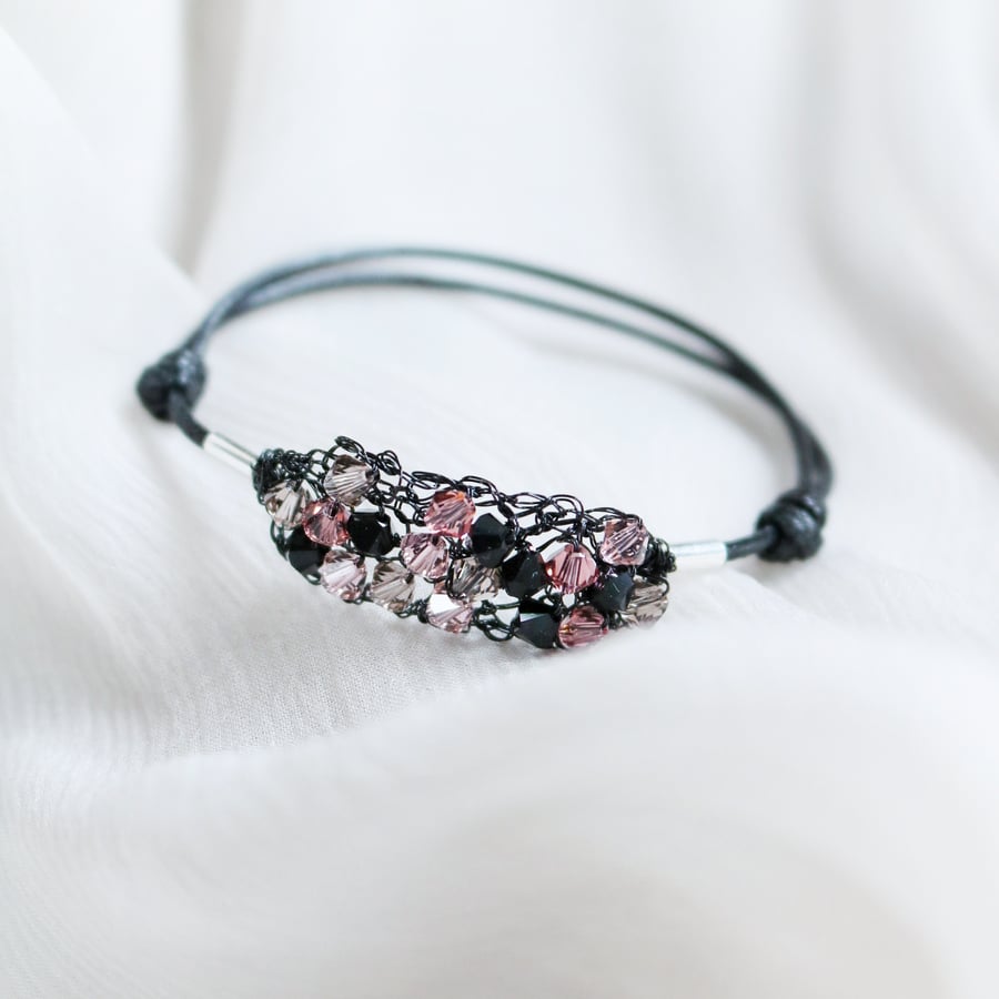 Image of MOSAIC BRACELET - Black Rose