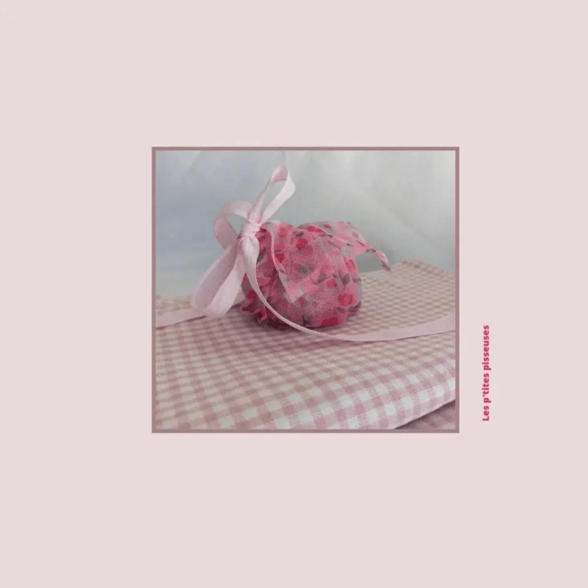 Petit sac printanier noeud rose saumon