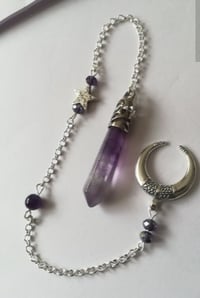 Image 1 of Amethyst crystal pendulum. 
