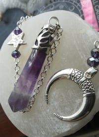 Image 2 of Amethyst crystal pendulum. 