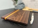  Walnut, Purple Heart and Yellow Heart Cutting Board