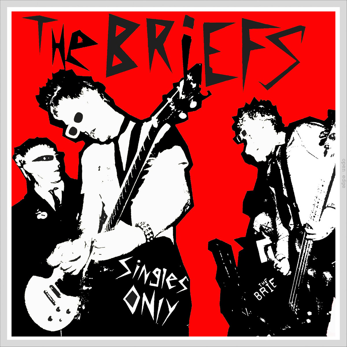 Image of  The Briefs Singles Only LP Limited Edition Screen Printed Jacket Black Vinyl