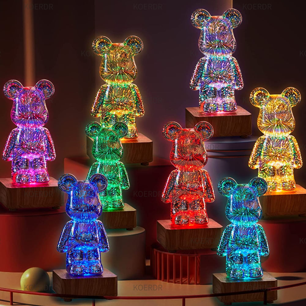 3d Firework Bear Lamp | Lamponus