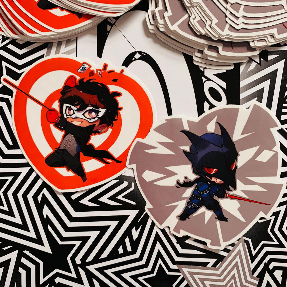 Image of [P5] joker / crow clear stickers