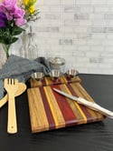 Cutting Board / Charcuterie Board w/ Condiment Caddy - 2 Piece Set