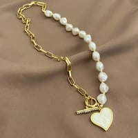 Image 2 of Asymmetric Open Heart Necklace  