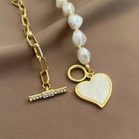 Image 3 of Asymmetric Open Heart Necklace  