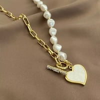 Image 4 of Asymmetric Open Heart Necklace  