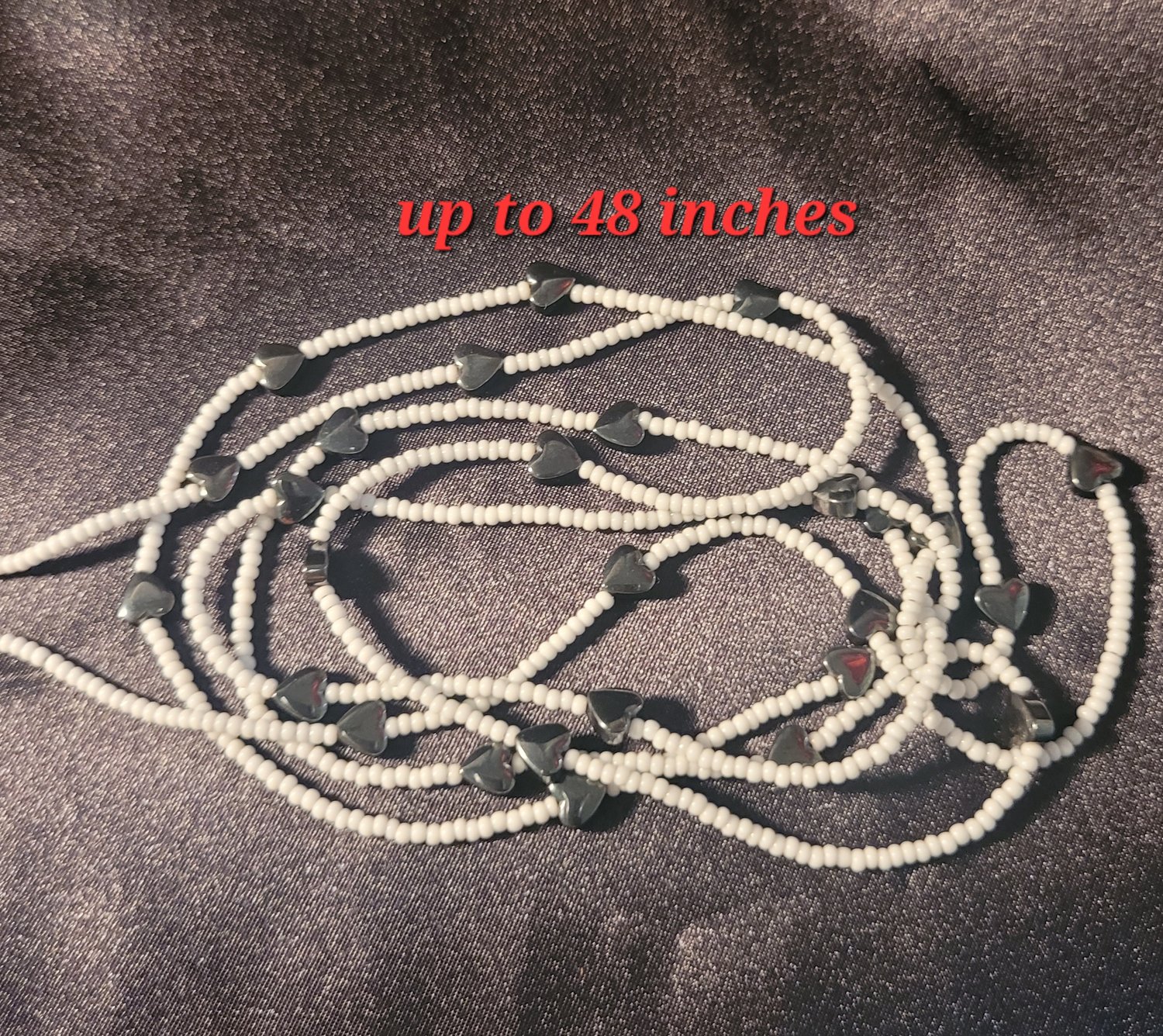 Image of Micro permanent hematite waistbeads 