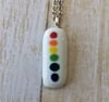 Fuzzy Dot Rainbow Pendant