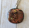 Orange Confetti Dichroic Pendant