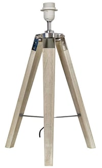 Image 1 of Wooden Tripod Lamp Base.