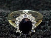 Sterling Silver Black Sapphire Ring