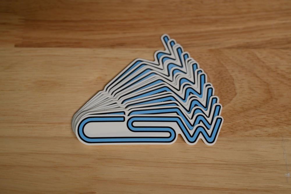 CSW Designs Blue/Clear Sticker