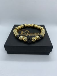 Image 1 of Gold and Hematite Crown with Accents