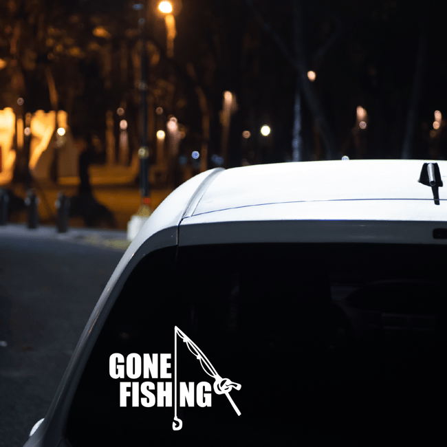 'Gone Fishing' Sticker