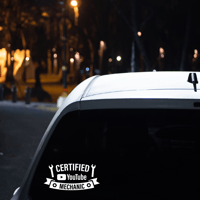 Image 2 of 'Certified YouTube Mechanic' Sticker