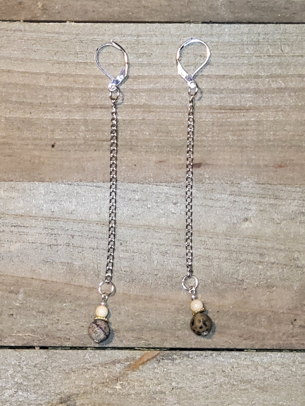 Image of Mammoth Ivory & Jasper Earrings