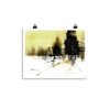 Watercolor Art Print "Yellow winter"