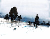 Image 1 of Watercolor Art Print "Blue winter"