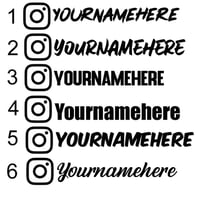 Image 1 of 6" Custom Instagram Decals