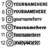 Image 2 of 6" Custom Instagram Decals