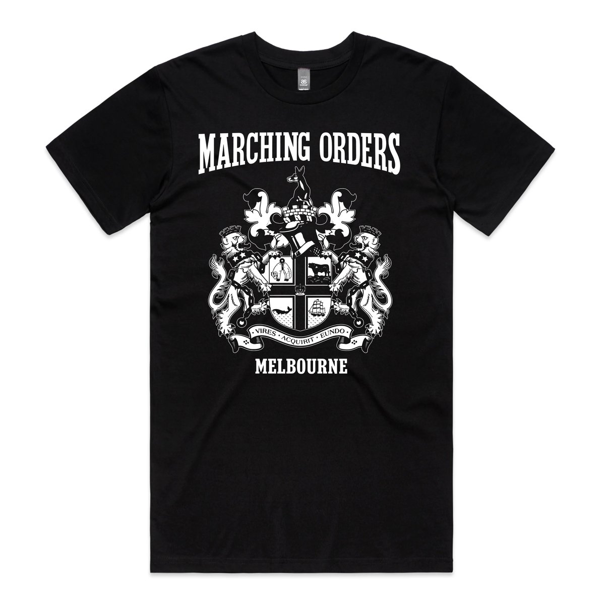 Men's TShirt Melbourne Coat of Arms Marching Orders