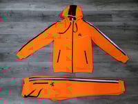 Image 1 of "Neon Pulse" Orange, Black and Reflective Men's Tech Suit