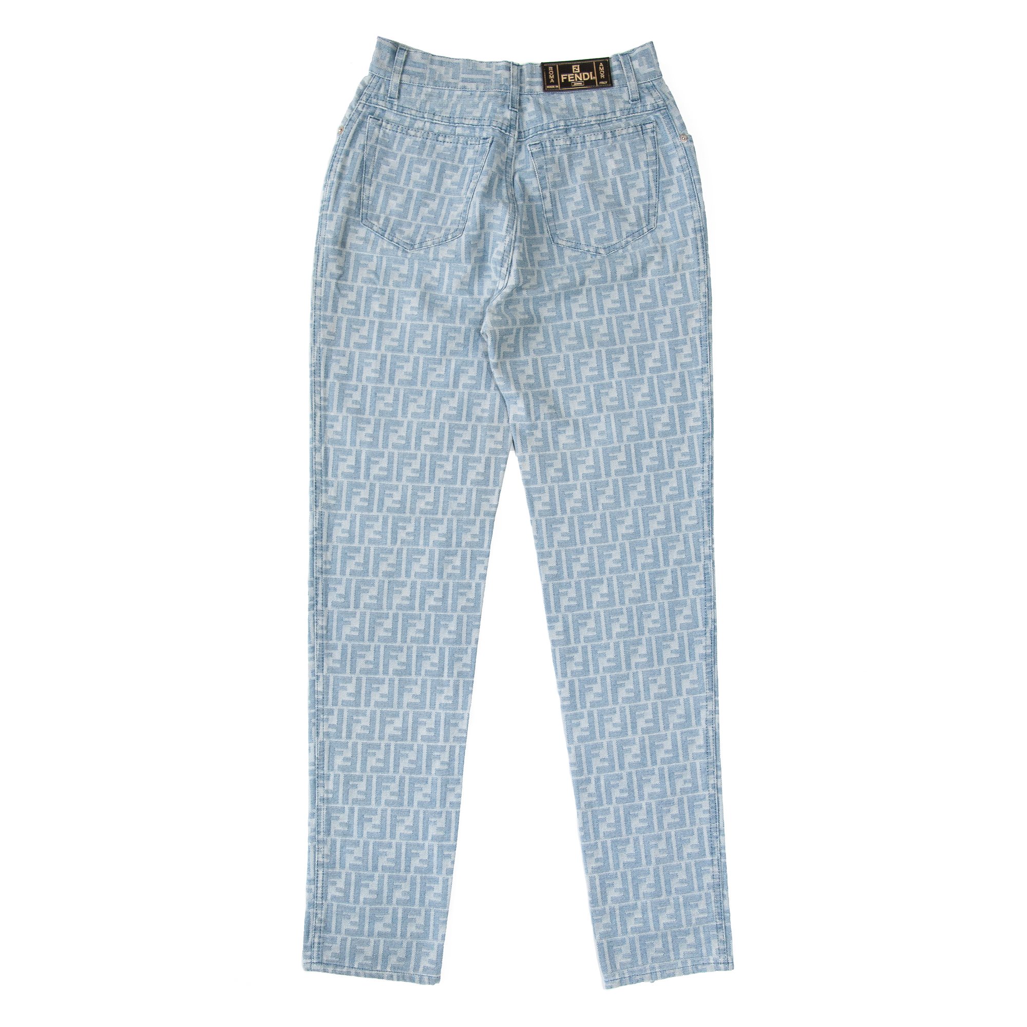 Image of Fendi Jeans Blue Zucca Monogram