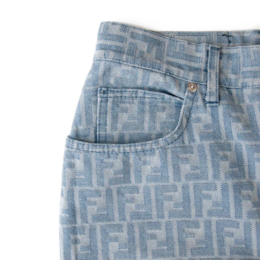 Image of Fendi Jeans Blue Zucca Monogram