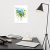 Watercolor Art Print "Blue Flowers"